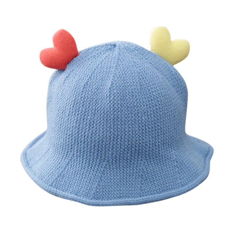 Sombrero de cuerno en forma de corazón para niños, sombreros tejidos, bonito sombrero para niños, de cumpleaños y T8