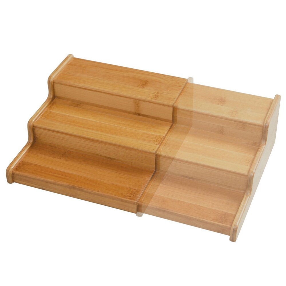 Kitchen Storage Rack Three-layers Storage Shelf Bamboo Bottle Shelf Kitchen Rack: Default Title