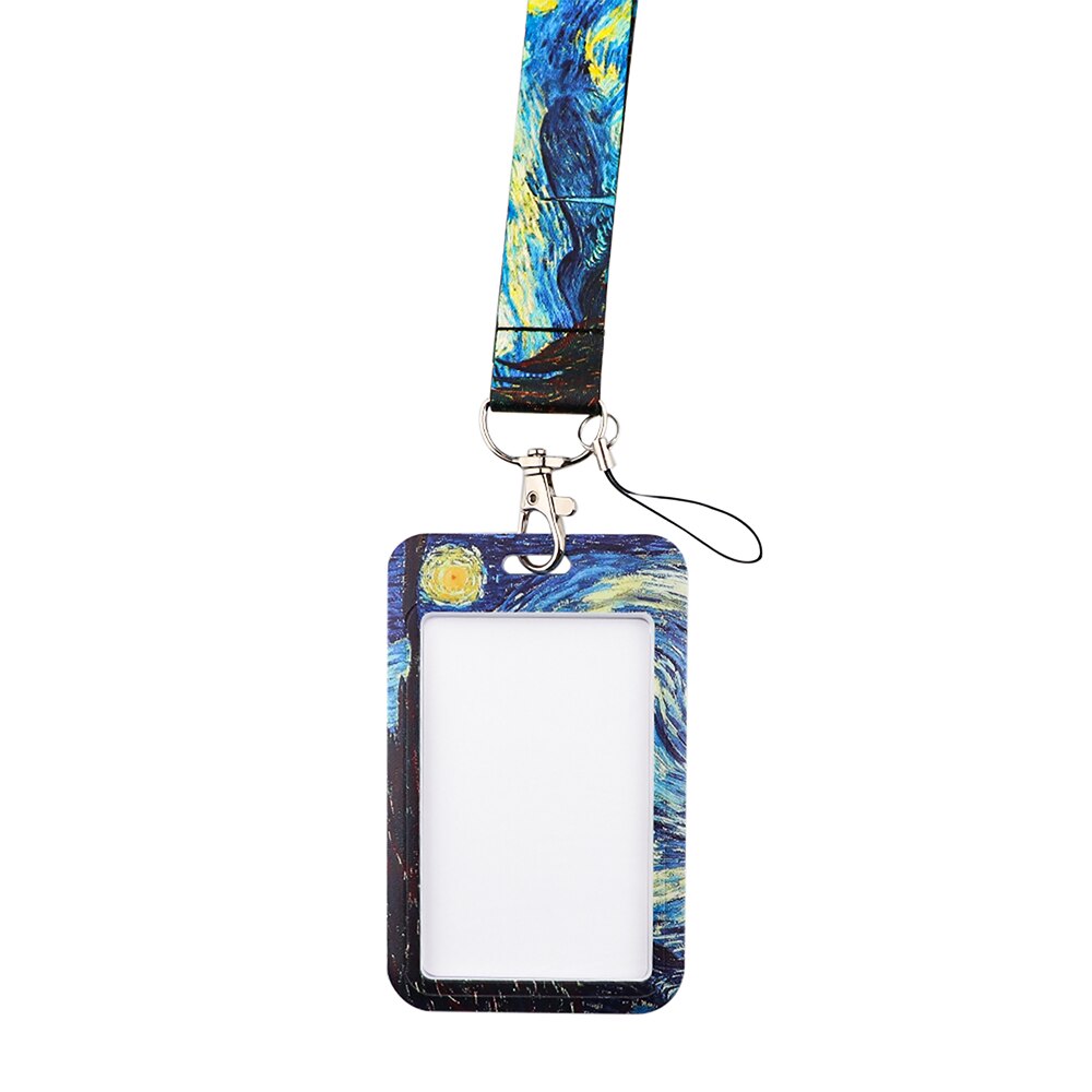 CB110 Art Painting Keychain Lanyard For Key Neck Strap ID Card Badge Holder Cell Phone Hanging Rope Keyring Belt Strap