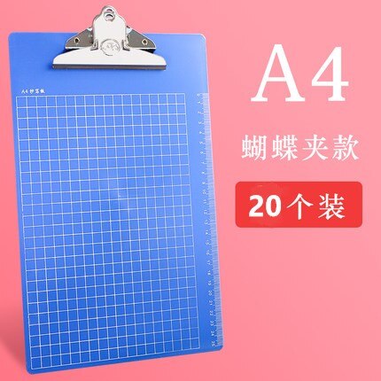 A4/A5 Plastic Klembord Schrijven Klembord Opknoping Map Schrijfblok Note Holder: Marineblauw