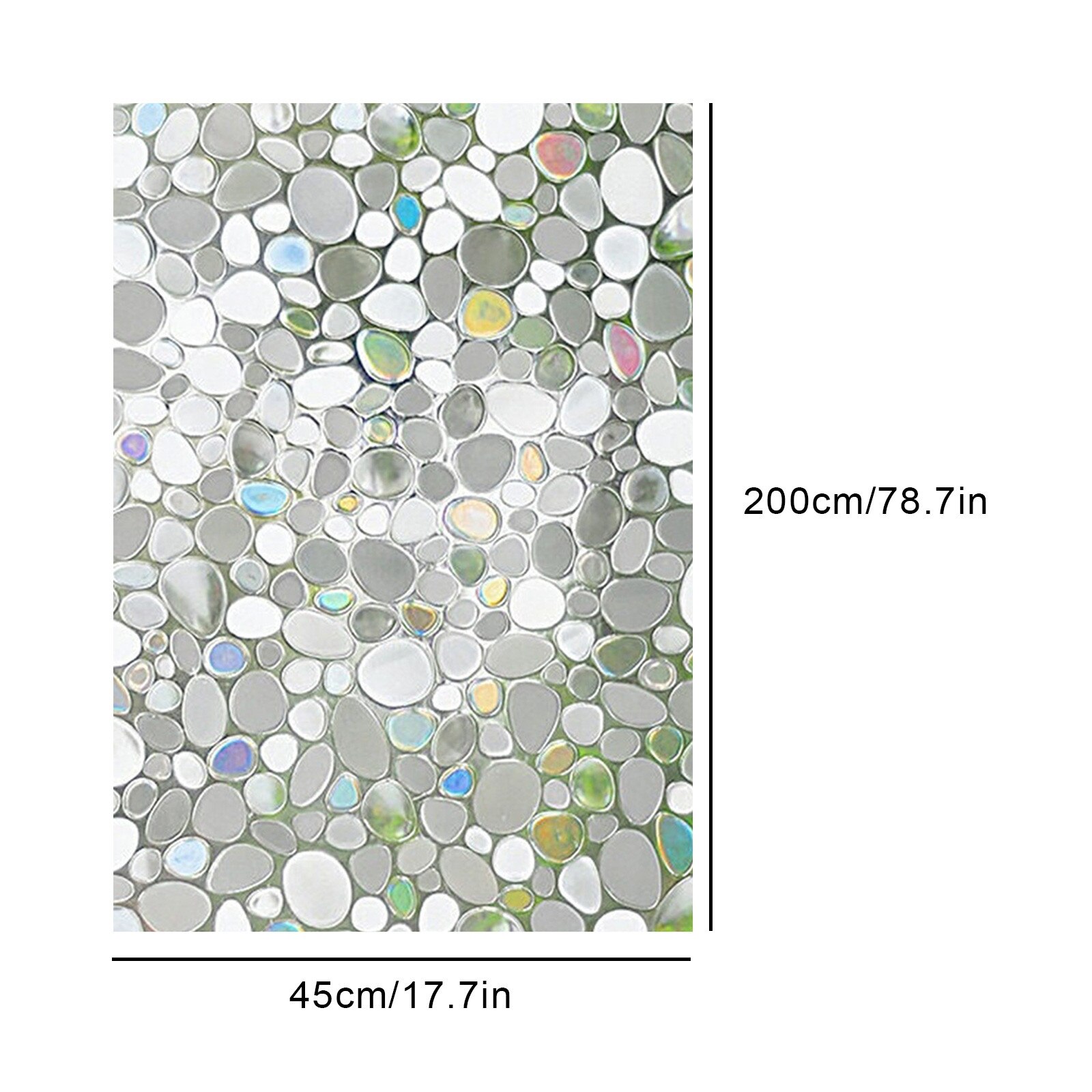 Matte Window Film Stained Glass Decorative Uv Window Sticker Privacy Frosted Self Adhesive Film Window Decal for Glass: 45X200cm