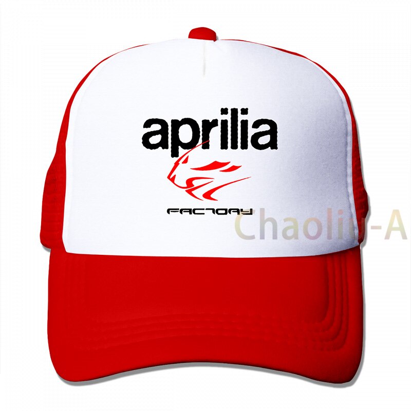 Aprilia Factory Motorbike Baseball cap men women Trucker Hats adjustable cap: 3-Red