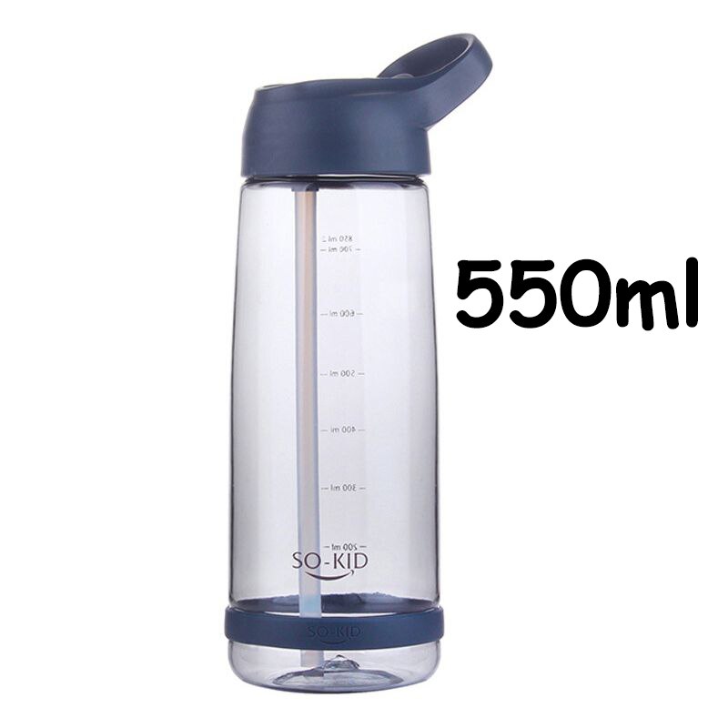 Grote Capaciteit Mode Draagbare Strokop Waterkoker Buitensporten Reizen Fiets Drink Water Bottle Sport Flessen 550Ml/1000ml: L2