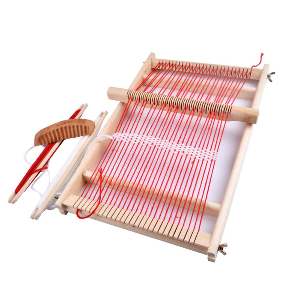 Wooden Loom Knitting Machine Weaving Loom Frame DIY Knitted Toys Wool Weaving Loom Handcraft Household Wooden Knitting Machine: A