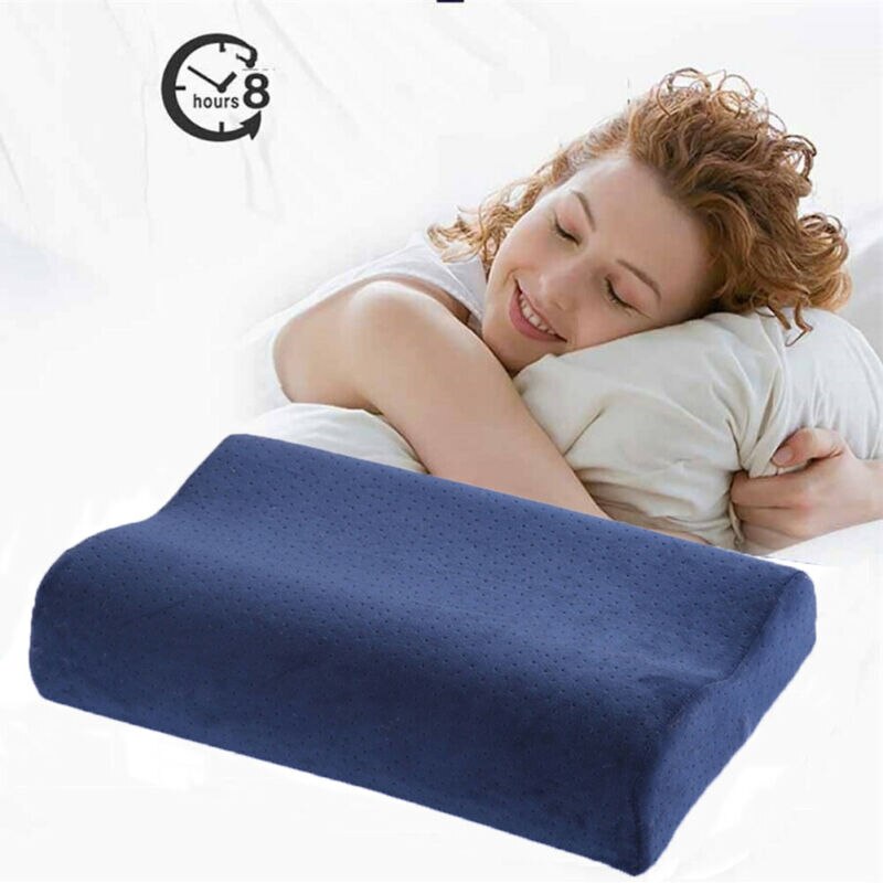 Bleu, coussin de cou en mousse à mémoire, coussin de cou de