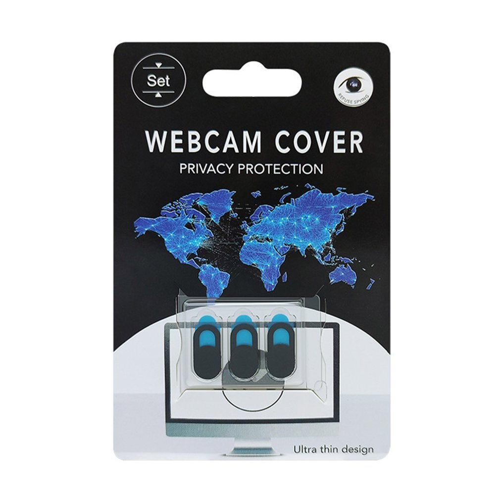 8 stuks computer lens cover universele antispy camera cover elliptische camera occlusie stickers camera privacy cover: Zwart 3 stuks