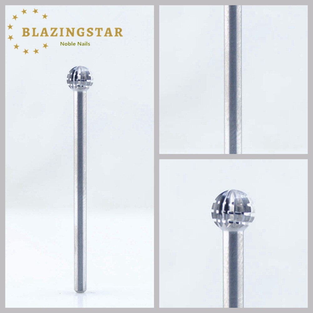 Bolvormige bit kruiskop zilver snelst verwijderen eelt voet hardmetalen bits accessoires nagelfrezen pedicure nagelboortjes