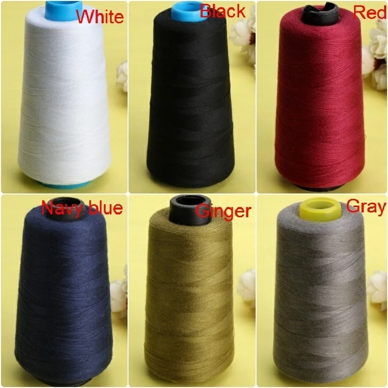 12 Colors Outstanding 3000 Yards Industrial Overlocking Sewing Machine Polyester Thread: Red