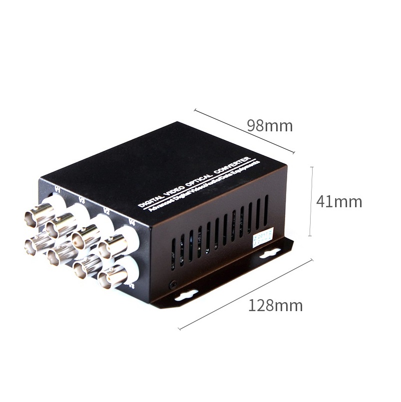 1 Pair Fiber VideoOptical Transceiver 8 Channel Pure Video Optical Transceiver FC Port Single Mode Single Fiber 20KM