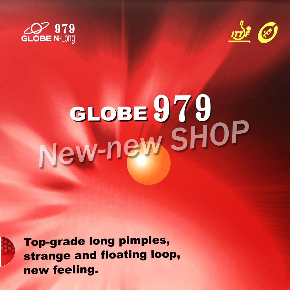 Globe 979 lange pips-out bordtennis pingponggummi med svamp