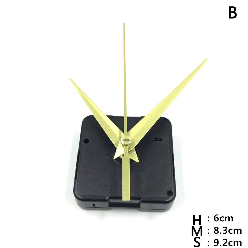 1 Set Hanging DIY Quartz Watch Silent Wall Clock Movement Quartz Repair Movement Clock Mechanism Parts With Needles: B
