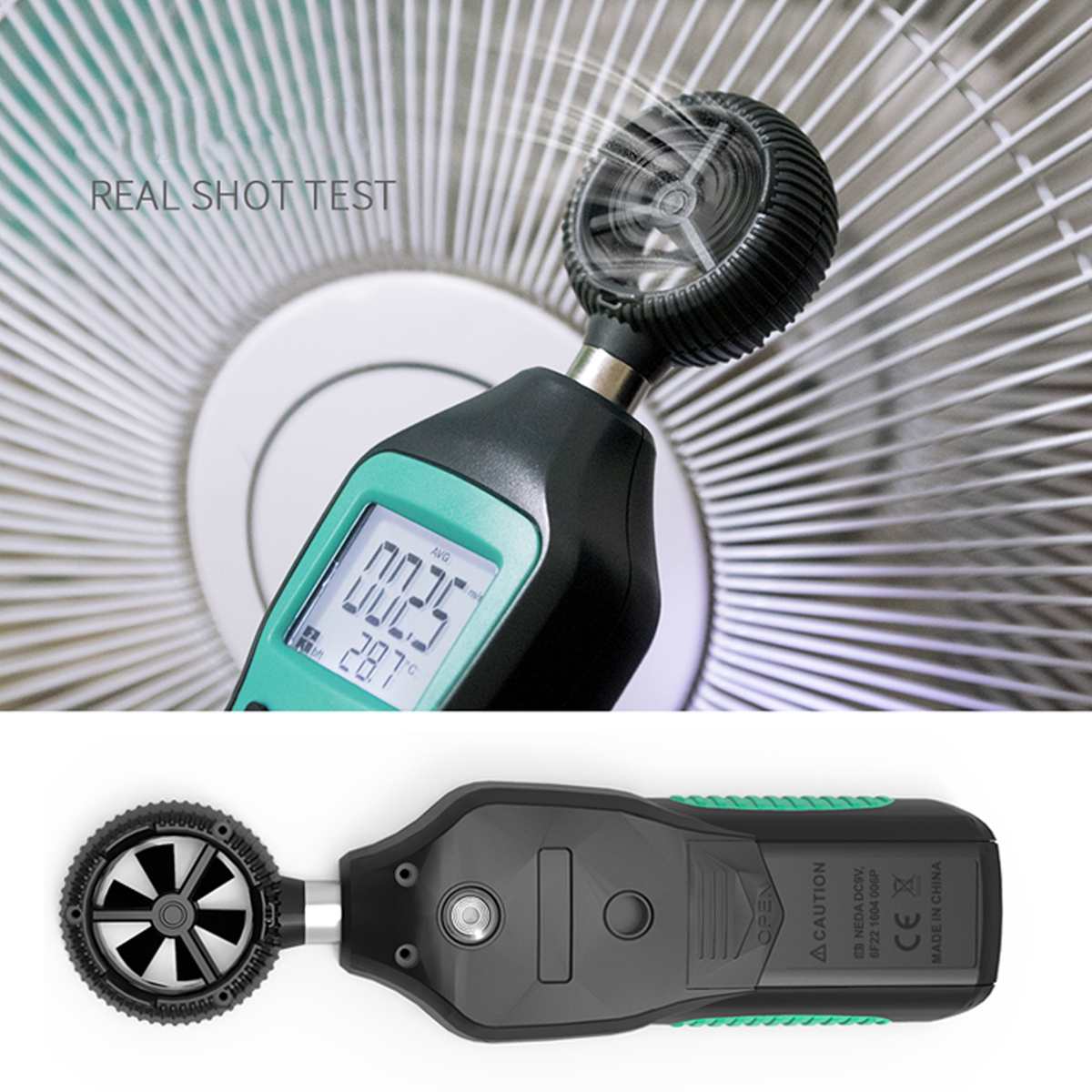 Becornce Anemometer Portable Thermometer Temperature Measuring Wind Speed Air Flow Gauge Meter LCD Digital Handheld Windmeter