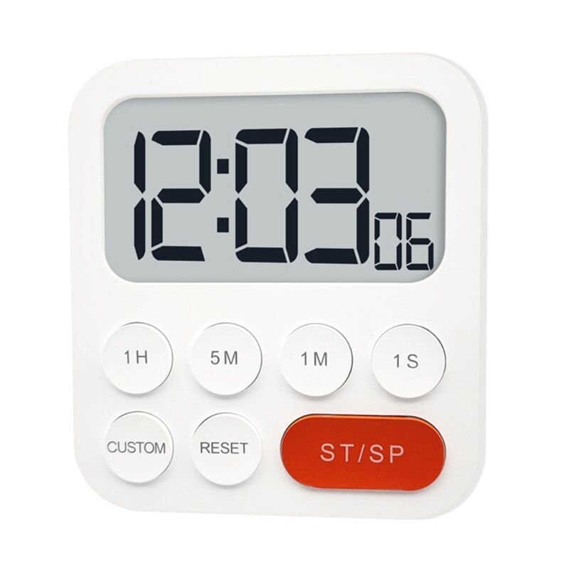 Kitchen Magnetic Clock Timer Large Screen Digital Display Countdown Loud Time N1HF