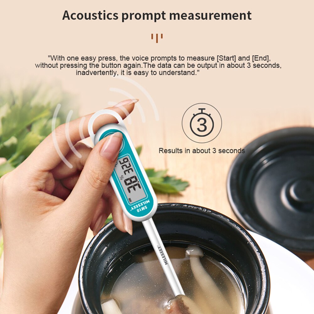 Multi-point Electric Salinity Meter LCD Digital Salinometer Mini Salt Measuring Device Rechargeable Salimeter Salinograph