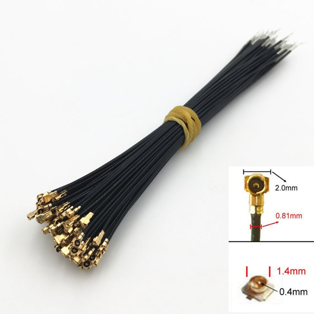10Pcs MHF4 IPX IPEX MHF 4 Jack RG0.81 RF Jumper Cable 4th OD 0.81mm Solder for PCI WIFI Card wireless Router 10cm 15cm 20cm 30cm