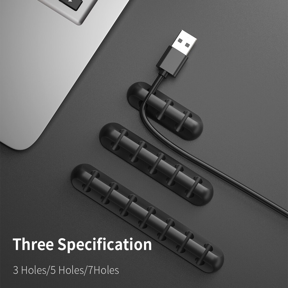 Essager Cables Organizer Wire Holder Clip For Desktop Management Mouse Earphone Cable Winder Protector Mobile Phone Holders