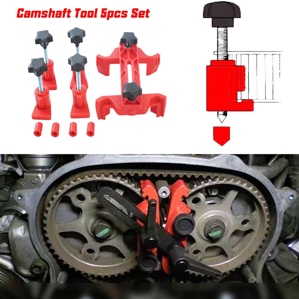 5 Pcs Universal Cam Camshaft Lock Holder Durable Car Engine Cam Timing Locking Tool Set Pulley Retainer