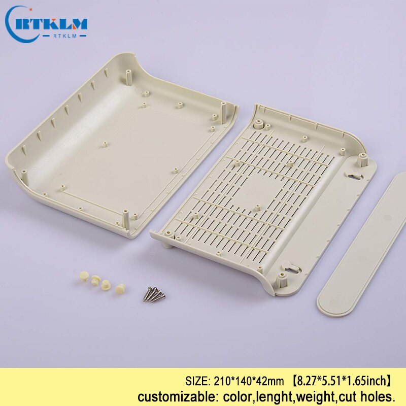 Electric box abs network plastic junction box diy plastic project box wifi distribution box IP54 desktop enclosure 210*140*42mm