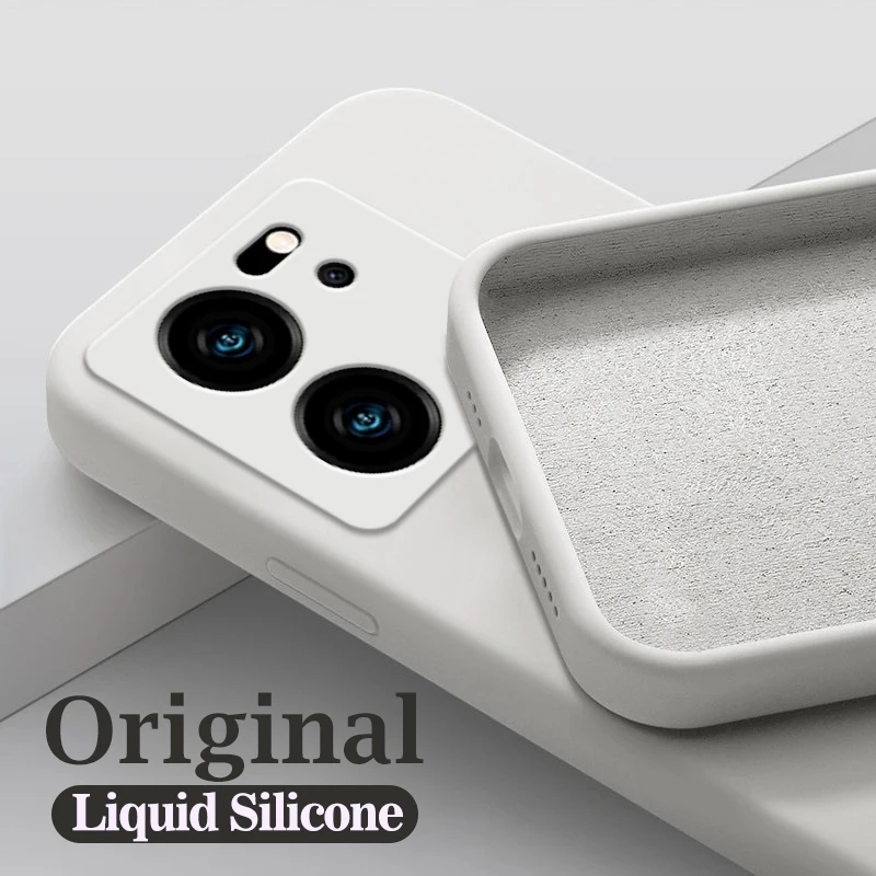 Para xiaomi 13t 13 t pro caso quadrado líquido silicone casos de telefone para xiaomi mi 13t 13 t mi13 mi13t xiaomi13t pro capa traseira macia