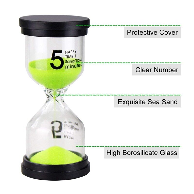 Sand timer fargerik timeglass sand glass timer 1 min /3 min /5 min /10 min /15 min /30 min sand klokke timer for spill klasserom