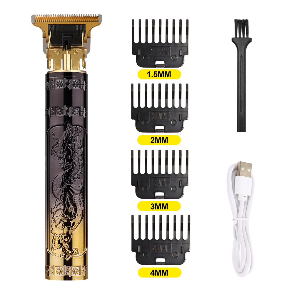 Pro T Clippers Trimmer Elektro Pro Li Trimmer T Blade Trimmer Akku wiederauf ladbar profession elle Glatze USB wiederauf ladbar: WHITE