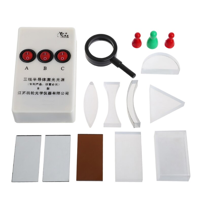 Optical Concave Convex Lens Prism Set Physical Optical Kit Laboratory Equipment: Default Title