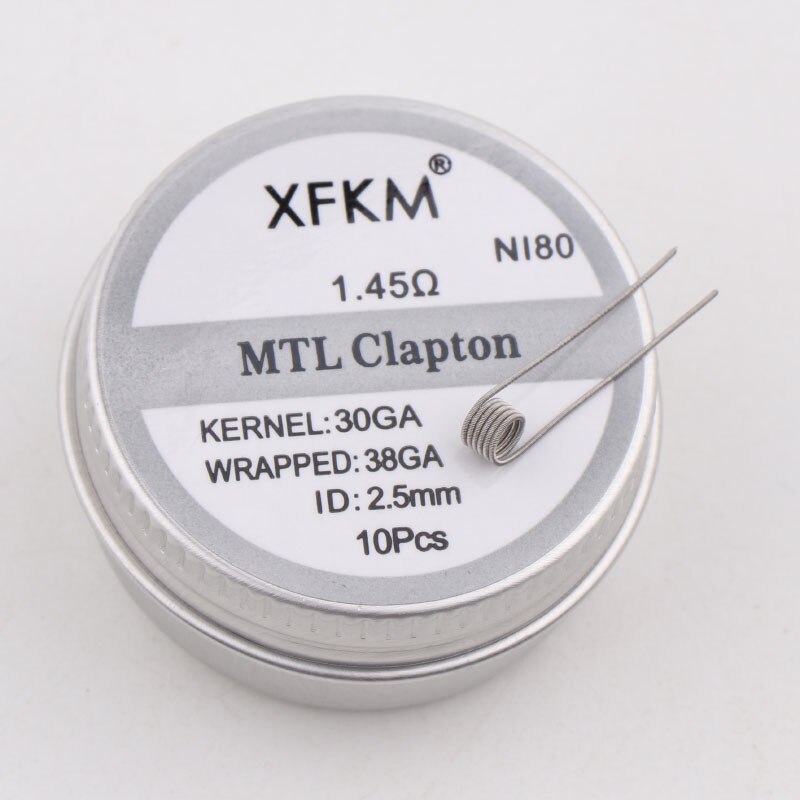 XFKM nuove bobine prefabbricate Superfine MTL fai-da-te Ni80/A1/SS316L clapton fuso premade per atomizzatori manta mtl RTA: Mtl-Clapton-Ni80-10