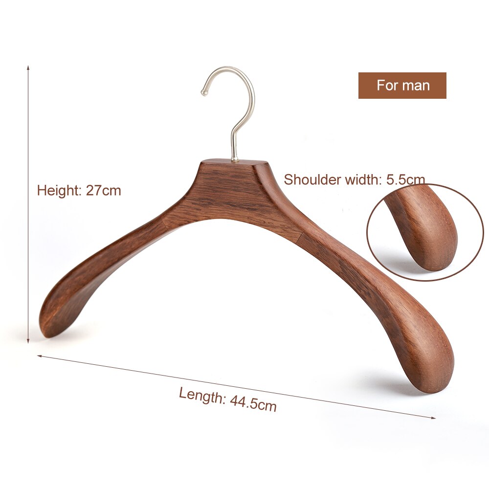 Cintres de vêtements en bois de luxe pour adultes, cintre de costume, organisateur de placard, garde-robe avec large épaule