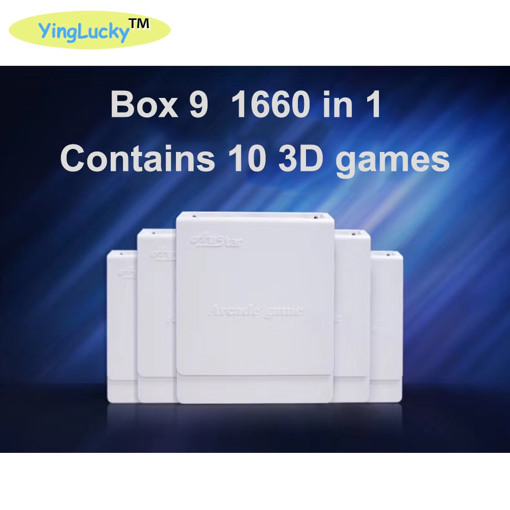 yinglucky 3D Box 9 1660 in 1 9s Arcade Game PCB board VGA & HDMI 28 Pin Connector Game Board Arcade Cabinet Cartridge