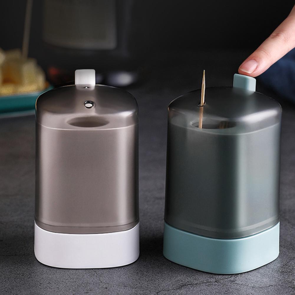 Automatische Pers Pop Up Tandenstoker Opslag Houder Dispenser Fles Container Case