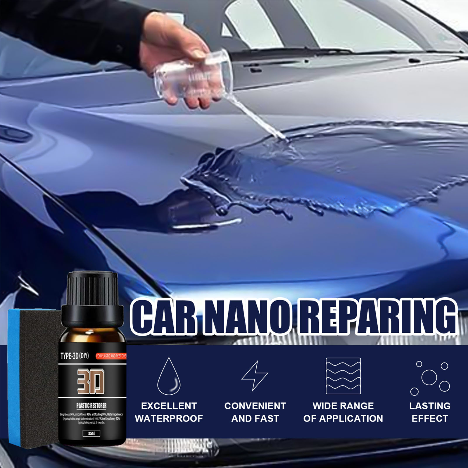 30ML Car Coating Wax 3D Car Coating Reduce Scratch... – Grandado