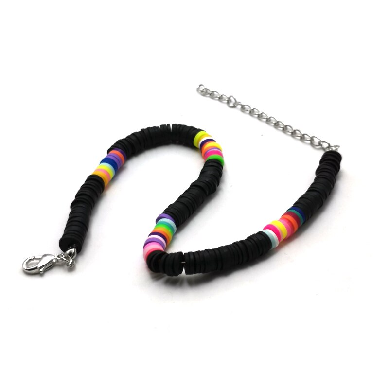 Handmade Polymer Clay Discs Anklet Women Adjustable Bohemian Ankle Bracelet Femme Leg Jewelry: 8