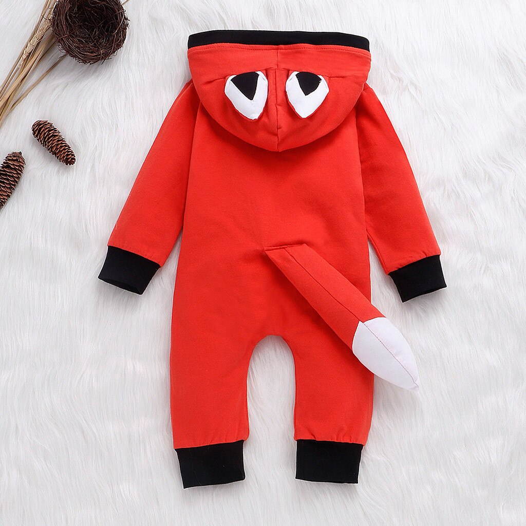 Overalls Voor Pasgeborenen Kind Baby Jongens Meisjes Oor Cartoon Hoodie Katoen Romper Lange Mouw Jumpsuit Herfst Infantil Menina