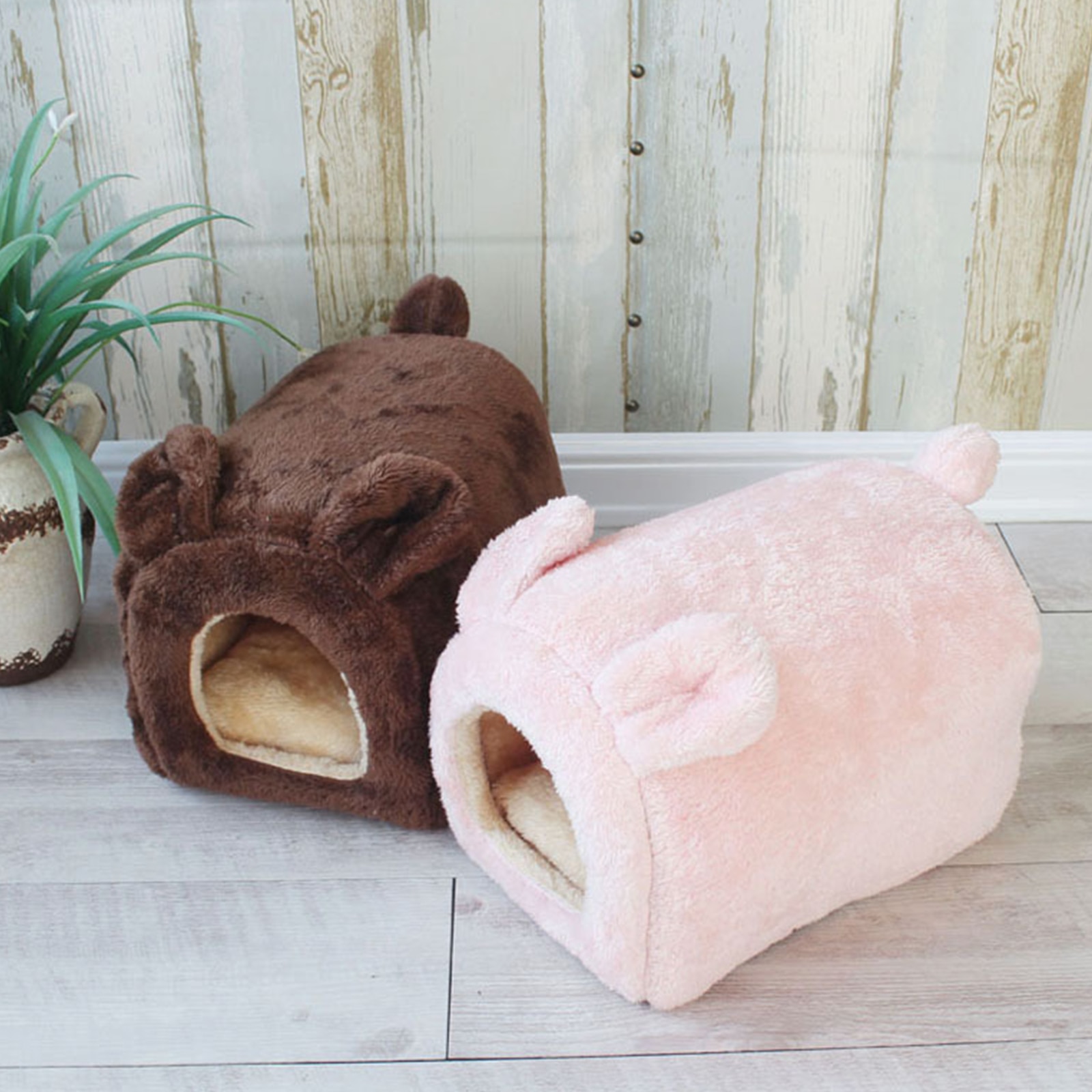 Petit chien maison chat grotte lit Teddy Chihuahua chenil épaissir chiot nid bouledogue yourte pour animaux de compagnie tente petit Animal lit avec tapis