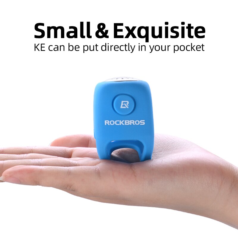 Timbre eléctrico ROCKBROS para bicicleta de montaña, accesorios para manillar, carcasa de Gel de sílice, 90dB