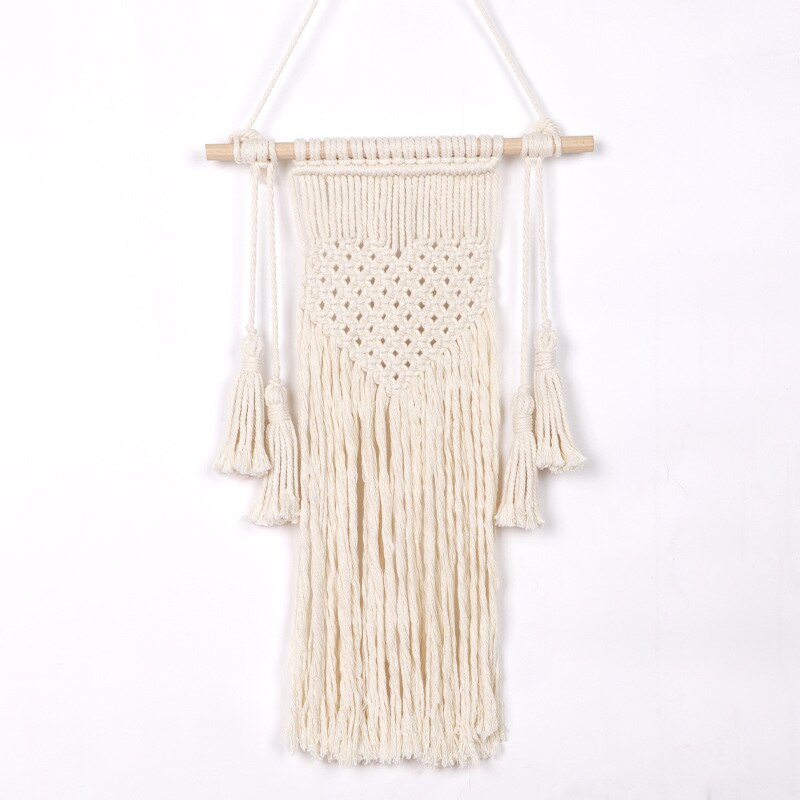 Macrame Woven Tapestry Wall Hanging Boho Chic Bohemian Room Geometric Tapestry Art Beautiful Apartment Dorm Room Decoration: B17