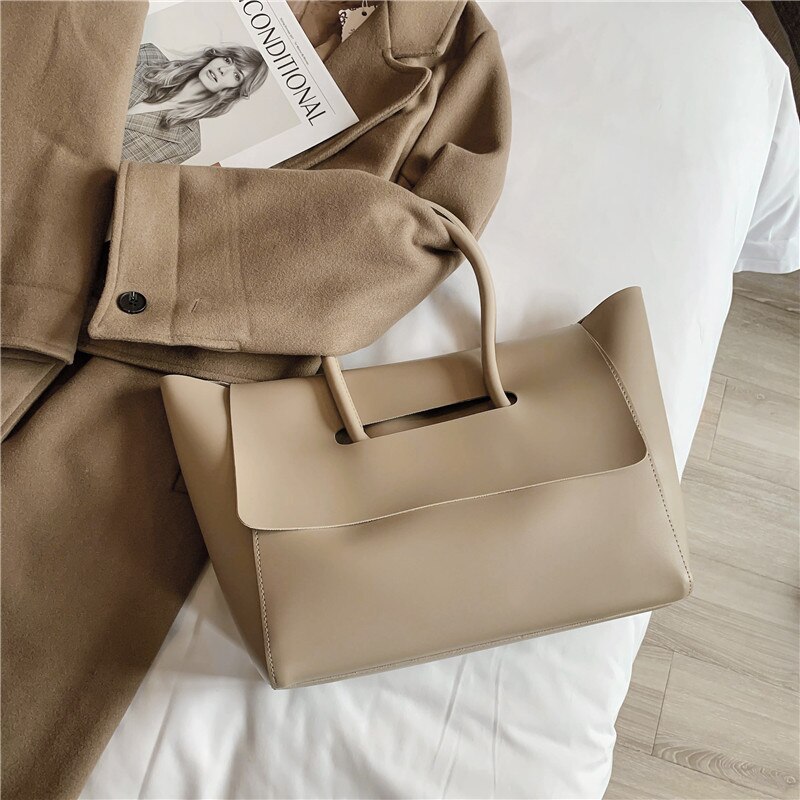 Borsa a tracolla grande da donna borsa a tracolla in pelle PU di alta qualità per donna 2021 borse di lusso invernali borsa da viaggio di grande capacità: light khaki