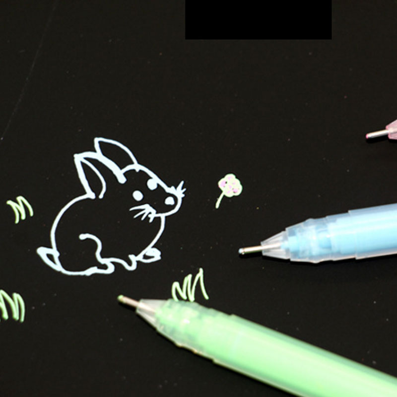 3/9 unids/set 0,6mm tinta blanca dorada plateada Color álbum de fotos bolígrafo de Gel papelería oficina lindo Scrapbooking pluma de gran capacidad para niños