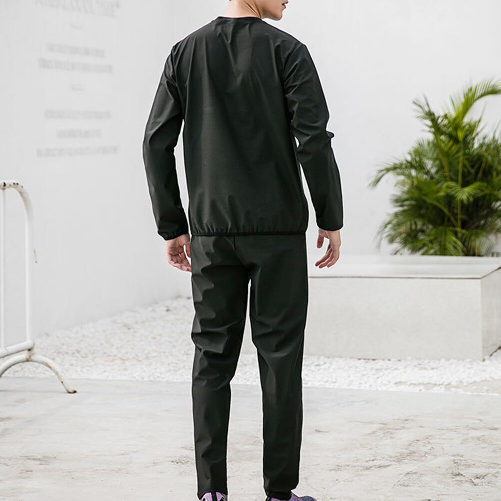 Traje de Sauna totalmente sellado para hombre, pantalones de manga larga para ejercicio de pérdida de peso, quema de grasa, para gimnasio y boxeo