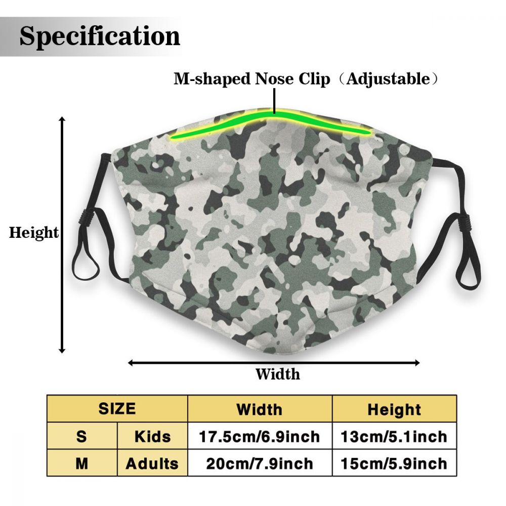 Dinosaurus Botten Doek Gezichtsmasker Met Filter Pocket Wasbare Gezicht Doek Masker Pollen-Proof Print Herbruikbare Stof Masker