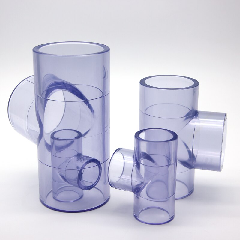 SANKING UPVC 40mm Three way Tee Aquarium Pipe Joint Fitting PVC Water Tank connector: SANKING TRANSP