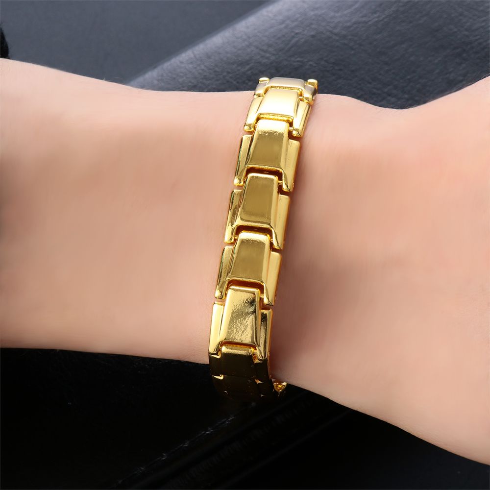 5 Colors Men's Jewelry Stainless Steel Therapeutic Energy Healing Bracelet Therapy Magnetic Bracelet Jewelry