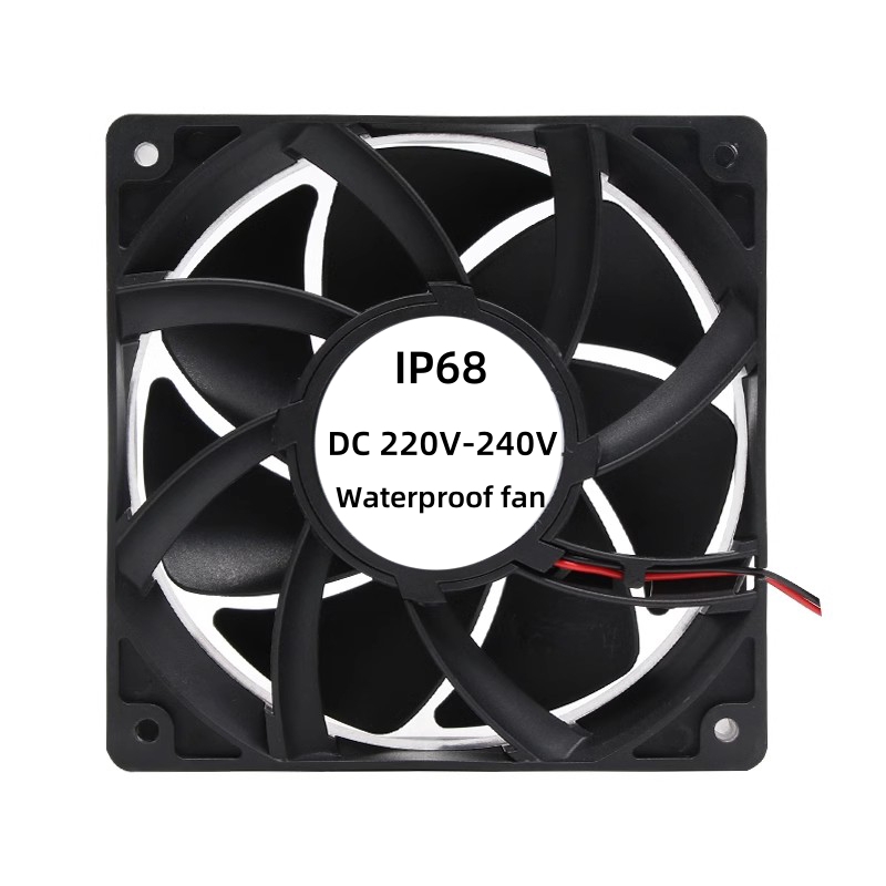 Ventilateur de refroidissement étanche IP68, 12cm, 120x38mm, 220V ~ 240V, pour atomiseur d'aquarelle