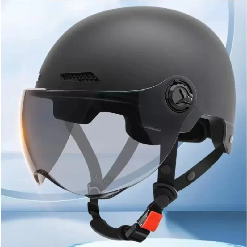 Riding Safety Helmets Lightweight Half Helmets with Goggles Reflective Stickers Sun Protection Adjustable in All Seasons