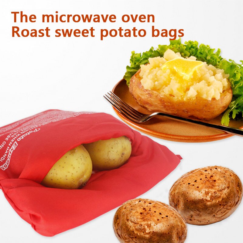 1Pcs Magnetron Bakken Aardappelen Tas Om Te Koken Stoom Pocket Quick Fast Gebakken Aardappelen Rijst Zak Wasbare Cooker Bag