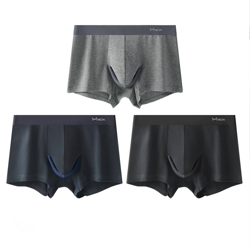 2022 3Pcs Sexy Organic Cotton Boxers Shorts Underpants Soft Cotton Trunks Man Underwear Boxer Men Freegun Breathable Mesh Panty: 3Pcs-M1751-3C / XXXL