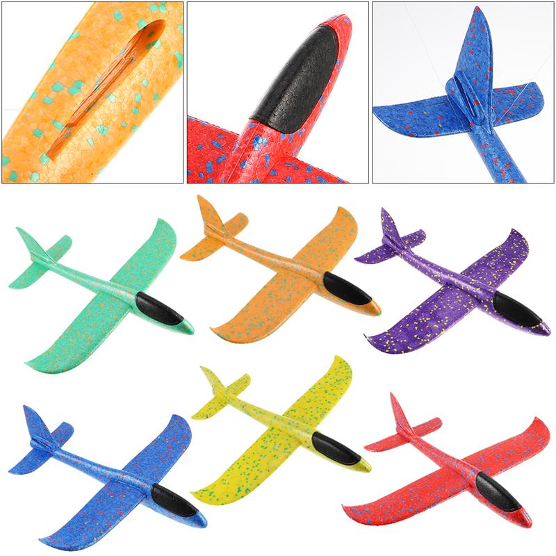 6 stk håndkast svævefly legetøj mini flyvende legetøj assorteret fly legetøj simuleringsfly til drenge børn piger