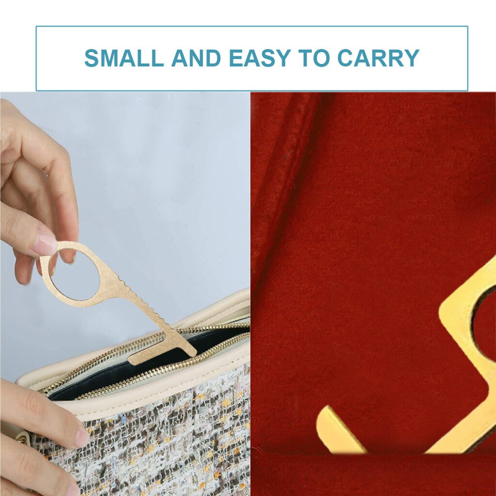 Contactless Safety Door Opener Safety Protection Isolation Brass Key Door Opener Hands Free Touchless Foot Door Opener