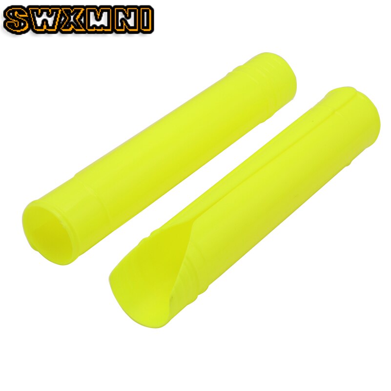 Motocykl uniwersalny widelec gumowa osłona amortyzator straż ochraniacz dla brud rower dla Yamaha dla Kawasaki dla Husqvarna: fluorescencyjny żółty