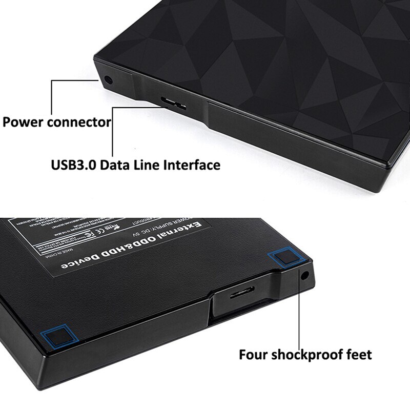 USB 3.0 DVD Drive CD Burner Driver Drive-free High-speed Read-write Recorder